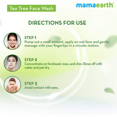 Mamaearth Tea Tree Oil Control Face Wash | Controls Acne & Pimples | Removes Excess Oil | For Oily and Sensitive Skin | For Men & Women | 250 ml